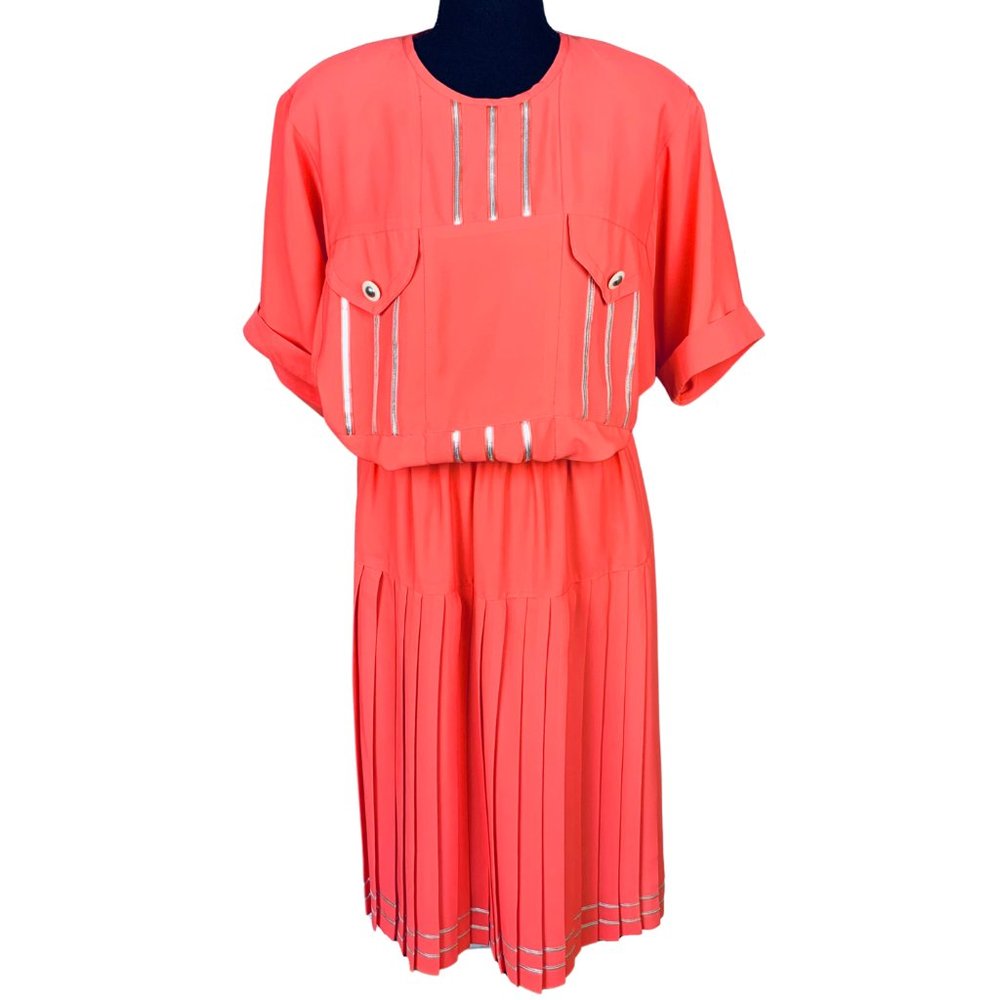 VINTAGE 90s 2-Piece Top & Pleated Skirt Set
